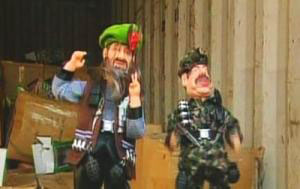 Osama and Saddam, both originally armed and funded by the USA.