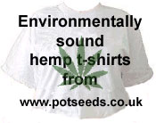Hemp t-shirts from Pot Seeds