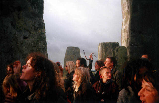 June 2000 walking towards stonehenge